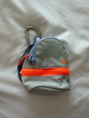 lululemon athletica Small Clip Pouch in Gray with Orange Accents